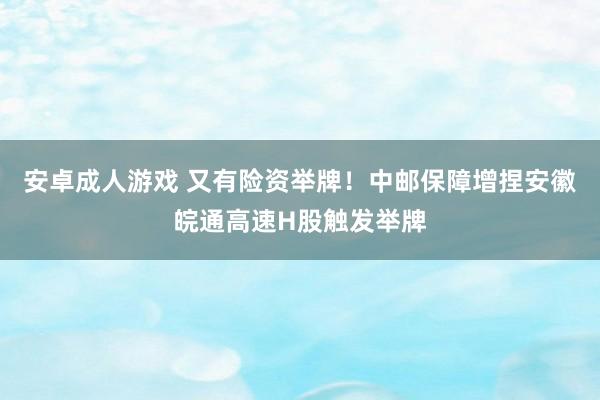 安卓成人游戏 又有险资举牌！中邮保障增捏安徽皖通高速H股触发举牌